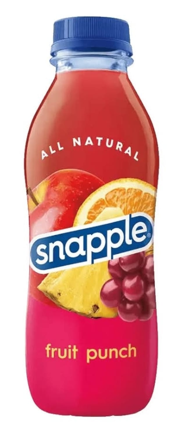 Snapple Fruit Punch.